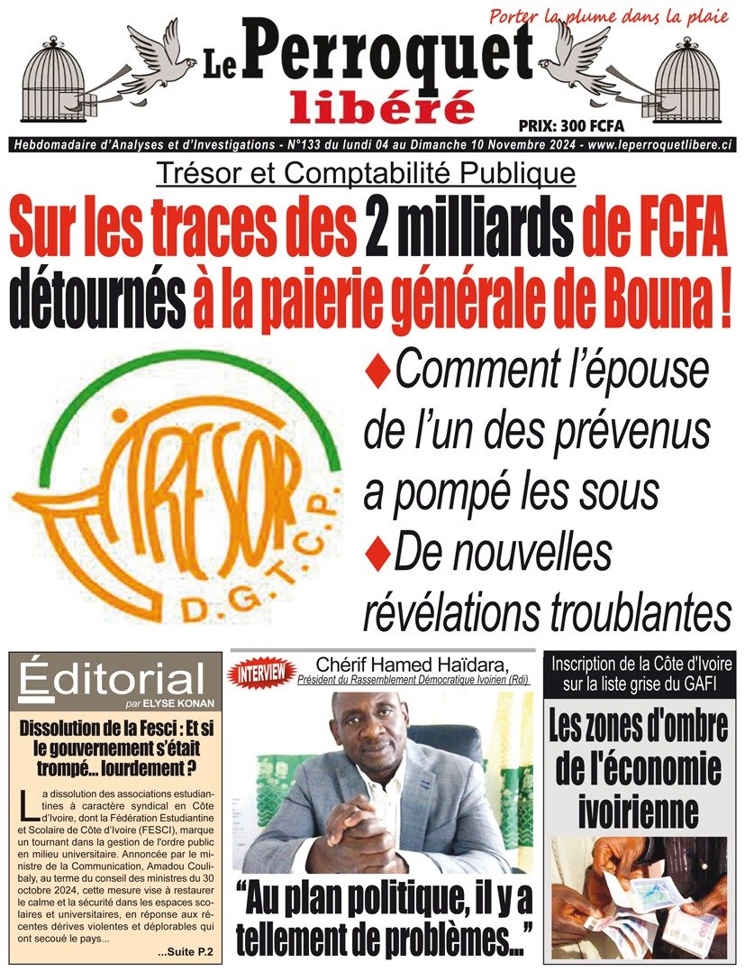 Perroquet Libéré n°133_revu du Lundi 04  au Dimanche 10 novembre2024