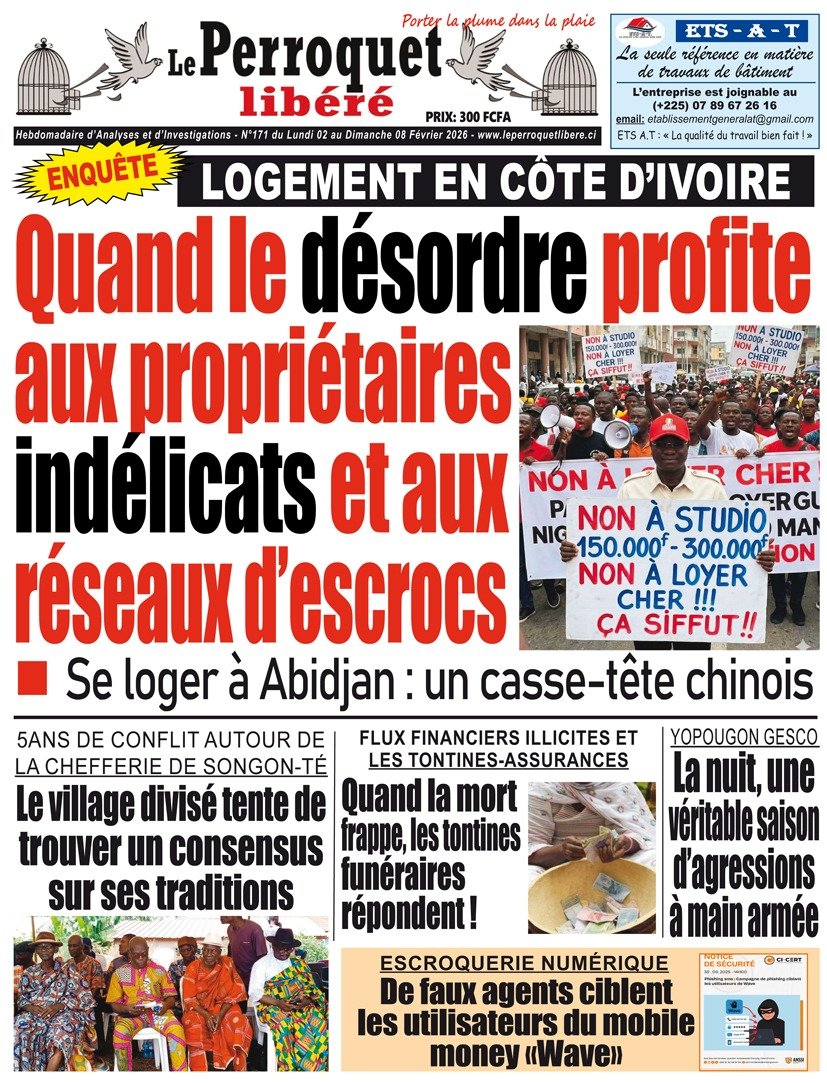 Perroquet libéré n°171 du lundi 02 janvier au dimanche 08 février 2026