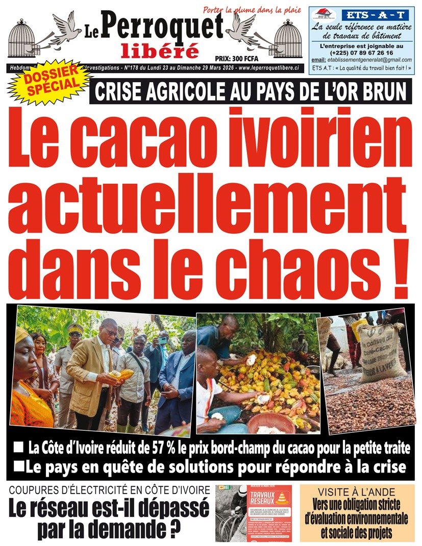 Perroquet libéré n°178 du lundi 23 mars au dimanche 29 mars 2026