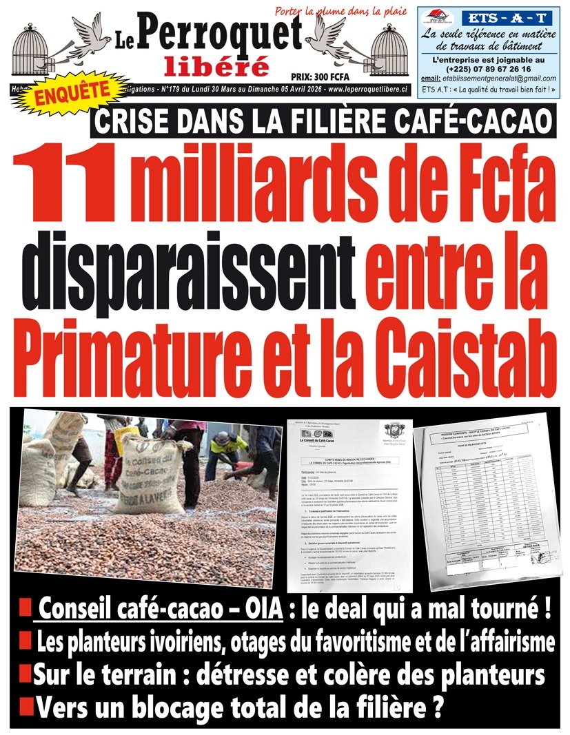 Perroquet libéré n°179 du lundi 30 mars au dimanche 05 avril2026