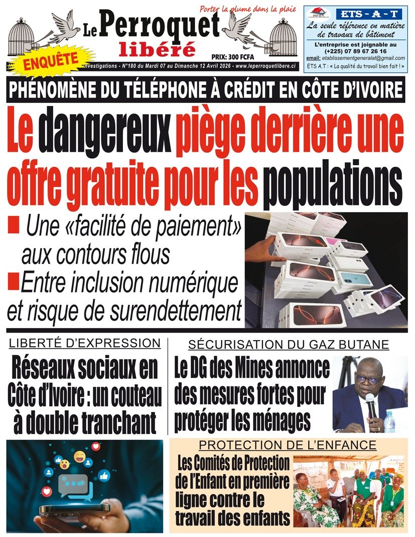 Perroquet libéré n°180 du mardi 7 avril au dimanche 12 avril 2026