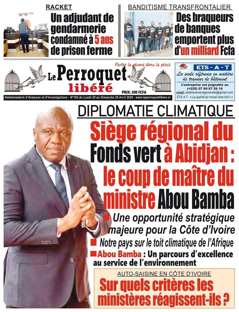 Perroquet libéré n°182 du lundi 20 avril au dimanche 26 avril 2026