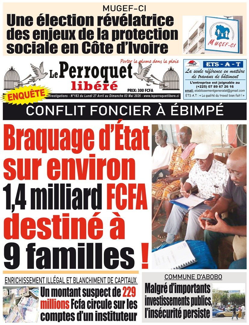 Perroquet libéré n°183 du lundi 27 avril au dimanche 05 mai 2026