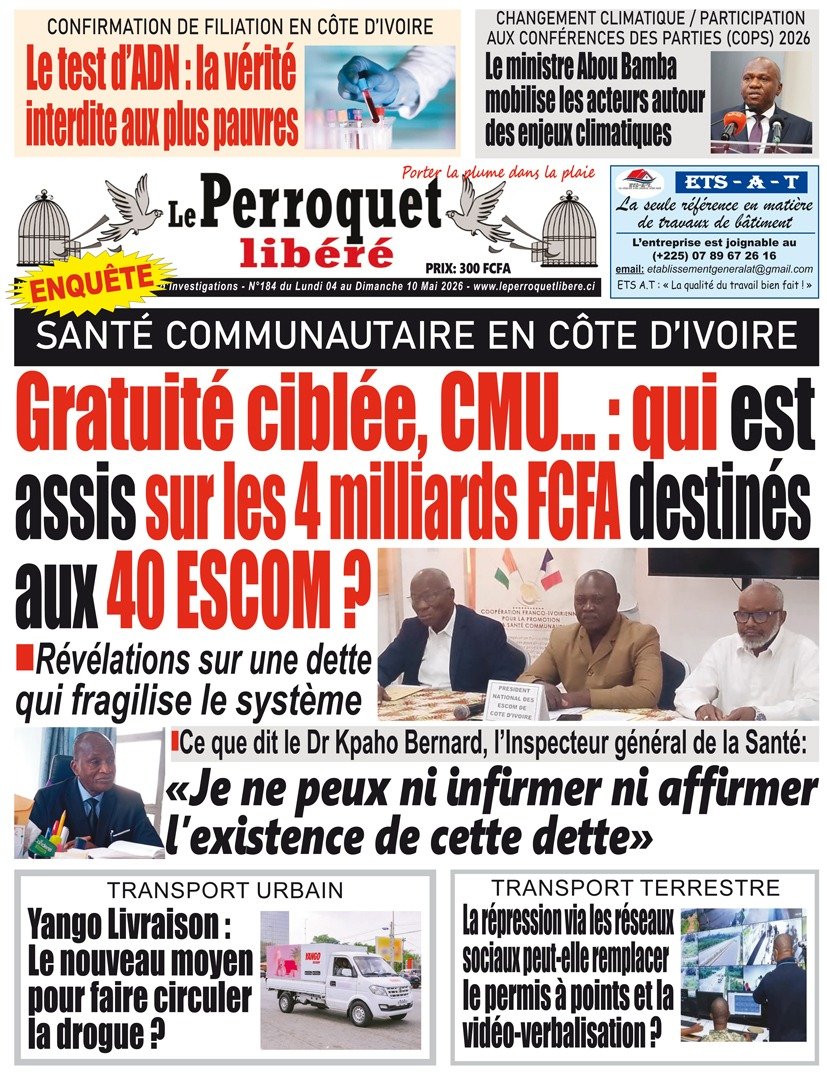 Perroquet libéré n°184 du lundi 04 mai au dimanche 10 mai 2026
