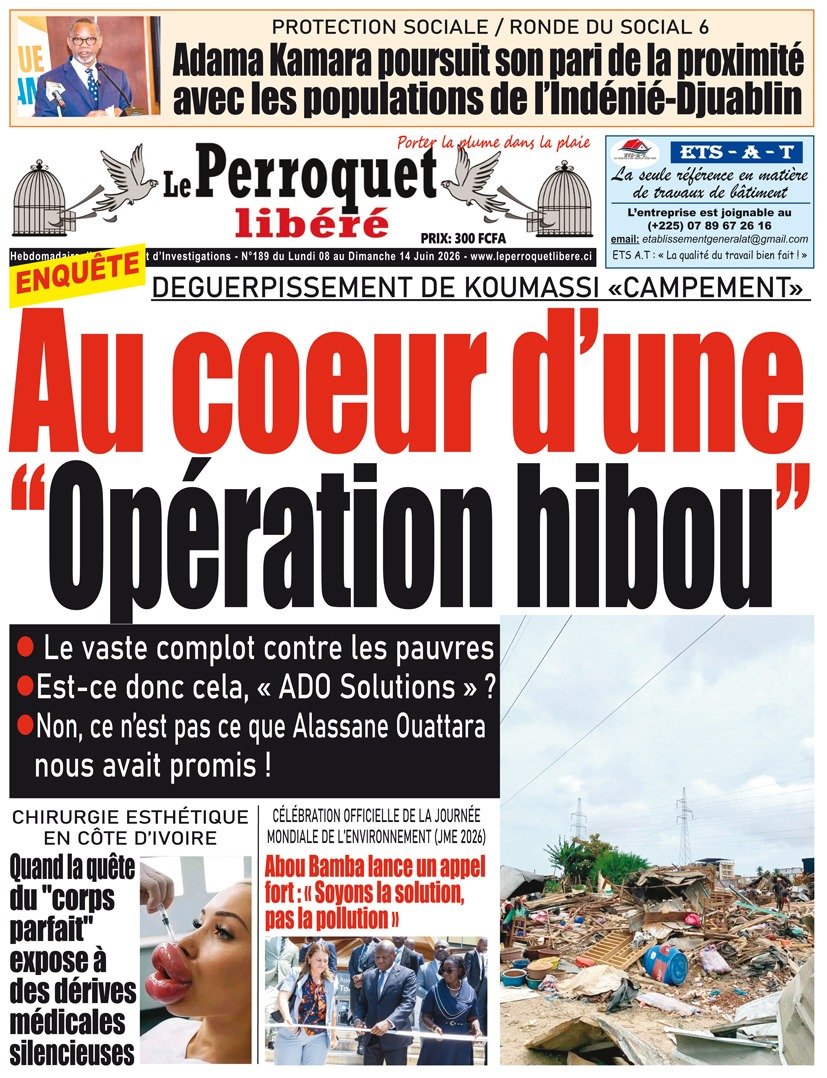 Perroquet libéré n°189 du lundi 08 juin au dimanche 14 juin 2026