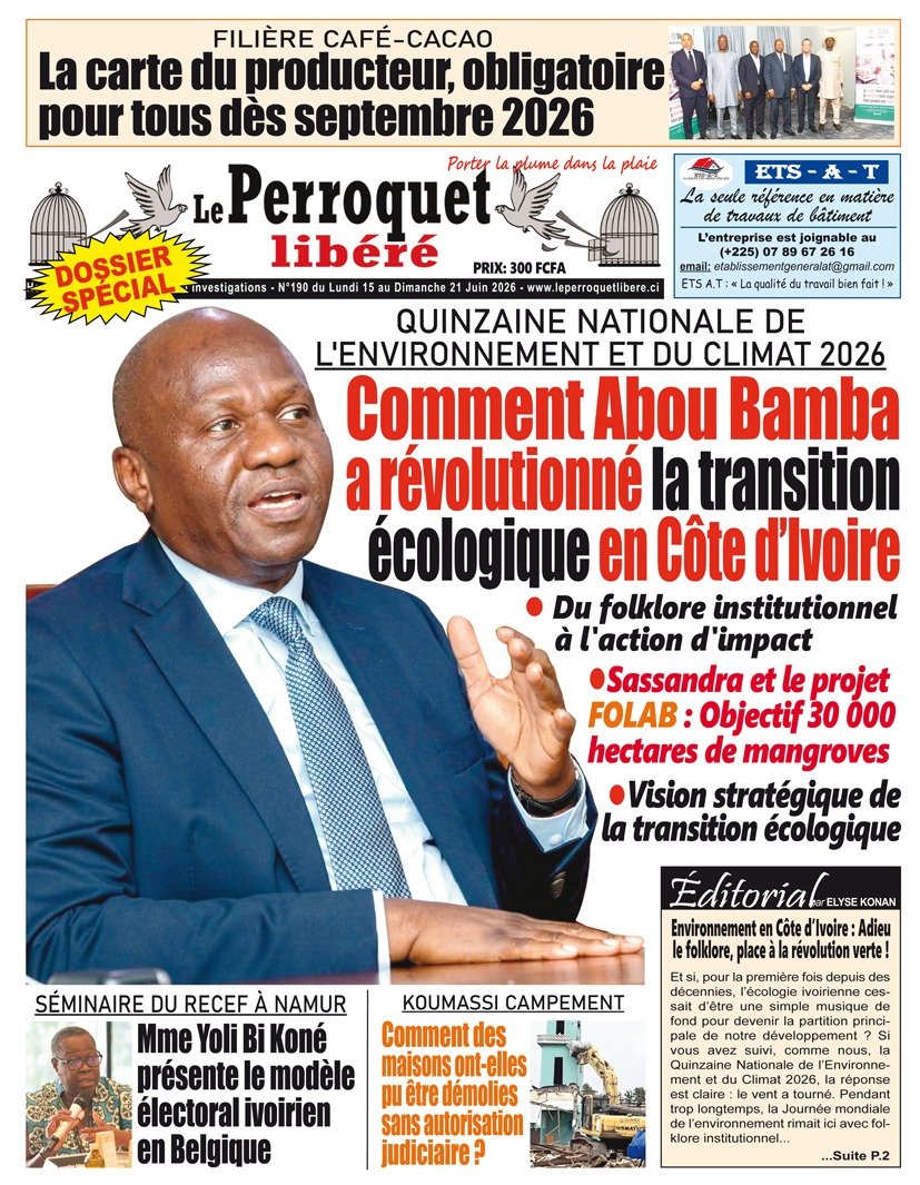 Perroquet libéré n°190 du lundi 15 juin au dimanche 21 juin 2026