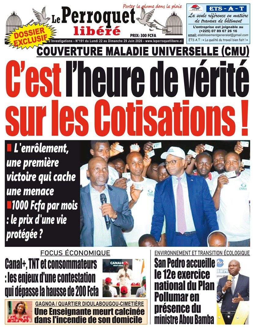 Perroquet libéré n°191 du lundi 22 juin au dimanche 28 juin 2026