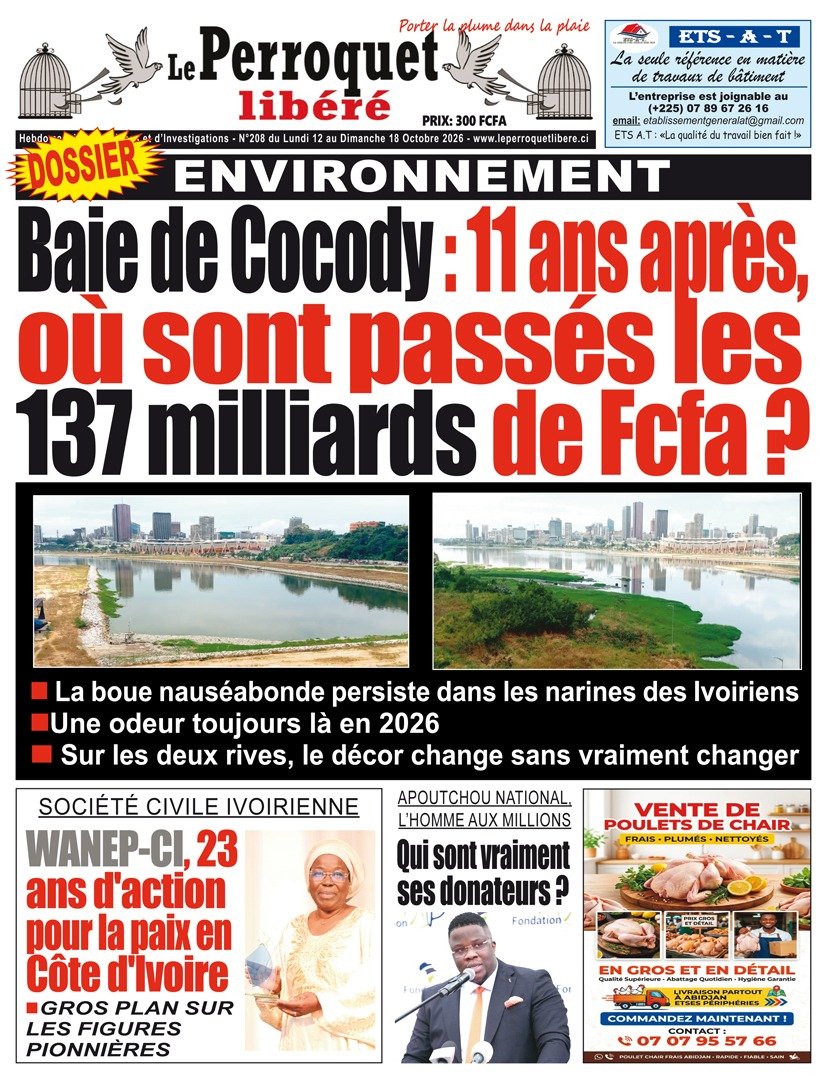 Perroquet libéré n°208 du lundi 11 octobre au dimanche 19 octobre 2026